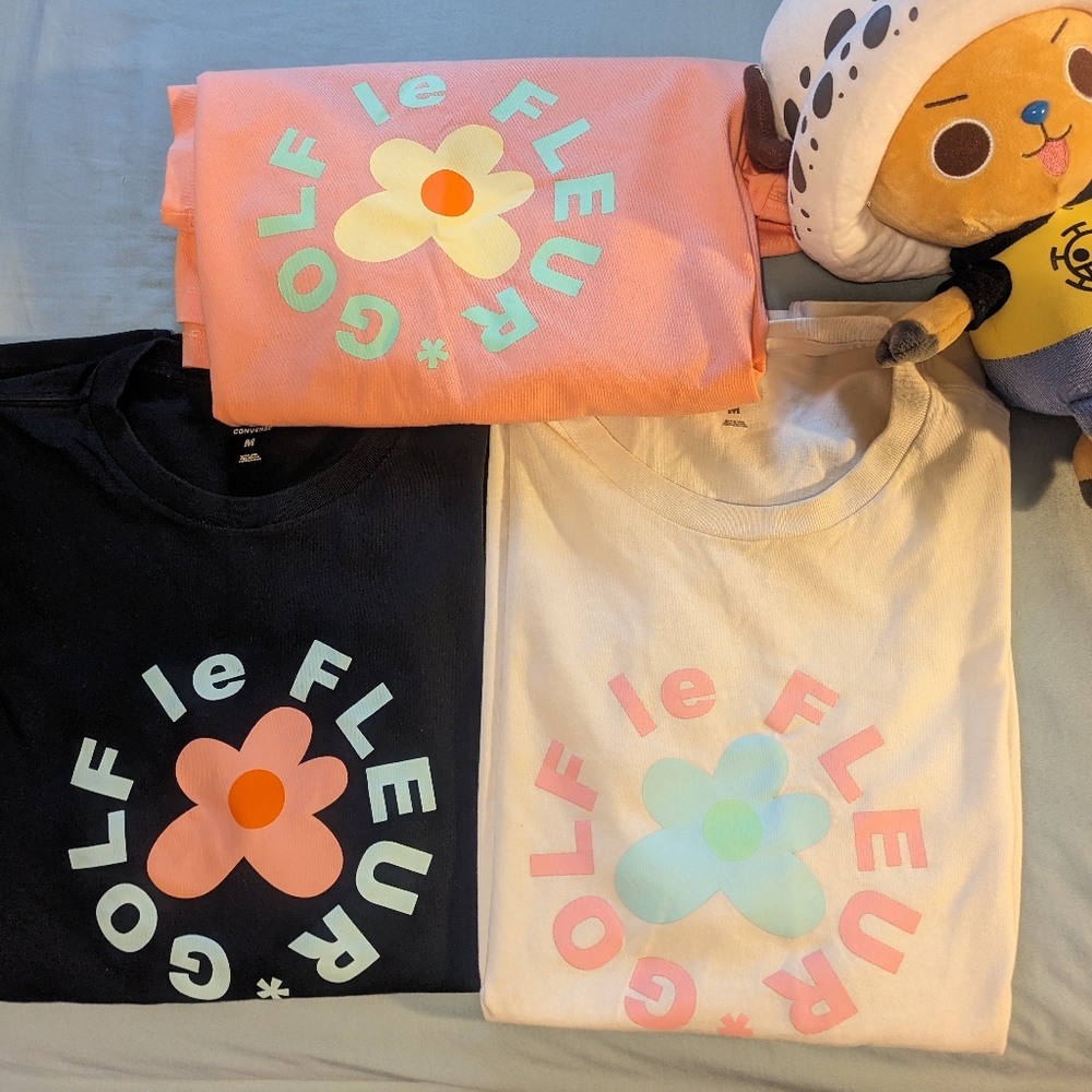 Golf le fleur x Converse shirts, sz M